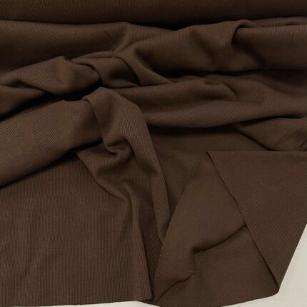 Plonesnis rib trikotažas Brown