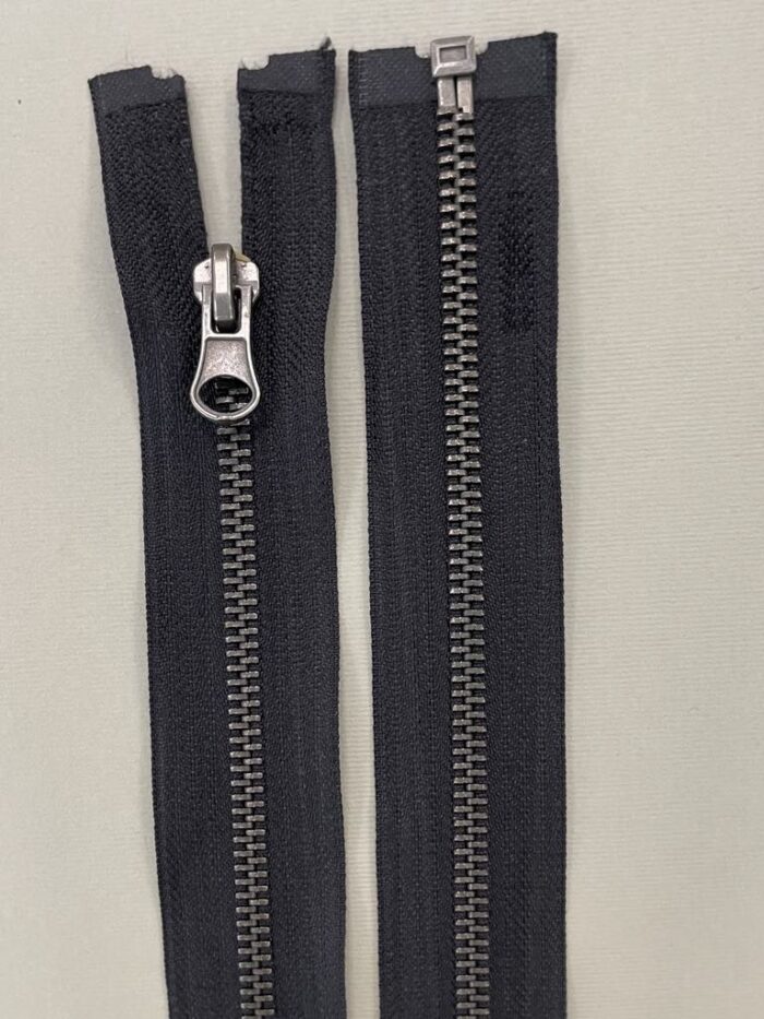 Metalinis išsegamas užtrauktukas "Juodas", 80 cm