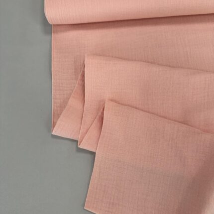 Medvilninis double gauze muslinas Persikinis 40 — muslinas | Trys Pelėdos