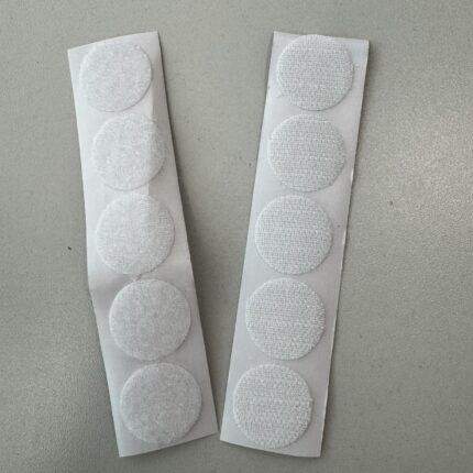 Velcro juostos skridinėliai, prilimpantys, 5 vnt. balti — Priedai Siuvimui | Trys Pelėdos
