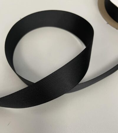 Grosgrain juostelė 25mm, juoda