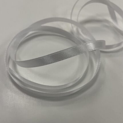 Atlasinė juostelė 6mm,balta