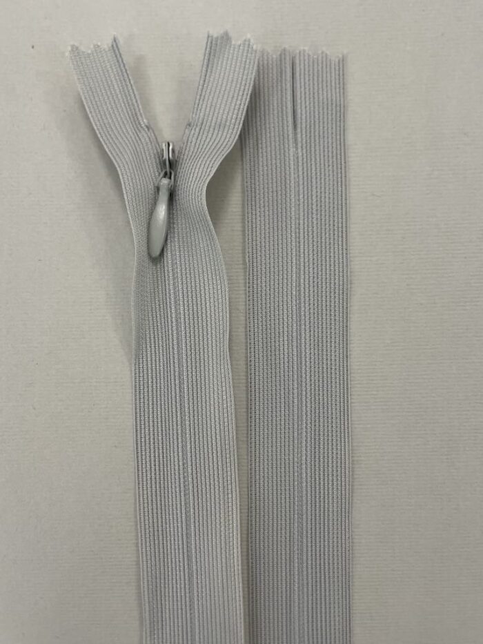 Paslėptas užtrauktukas "Šviesiai pilkas", 40 cm