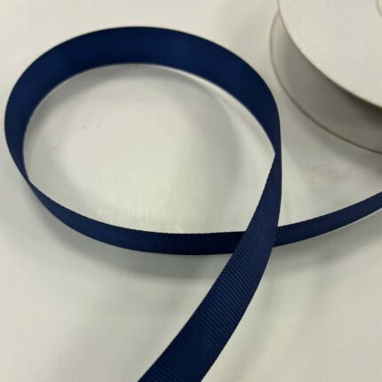 Grosgrain juostelė 15 mm, Tamsiai mėlyna