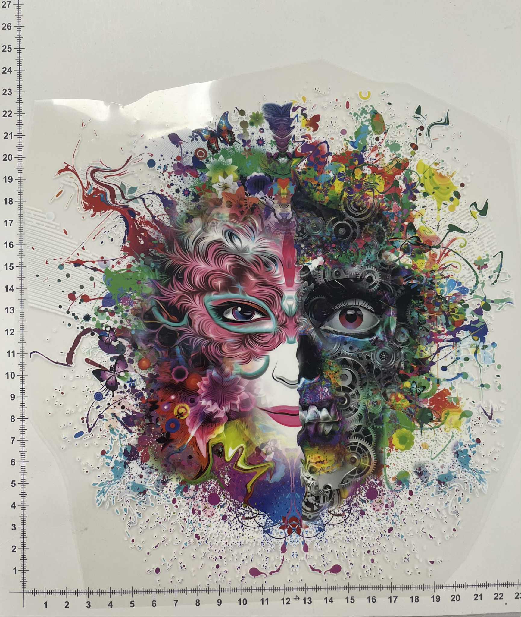 Termoaplikacija Akys iliuzija, didelė Termoaplikacija Akys iliuzija, didelė