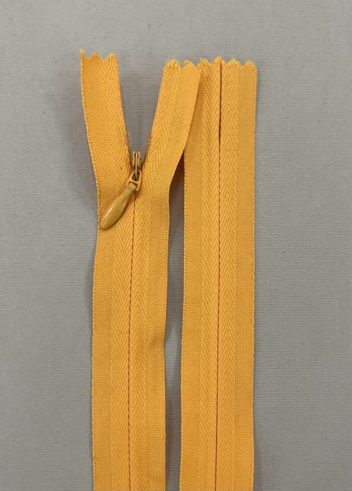 Paslėptas užtrauktukas "Geltonas", 20 cm