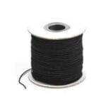 Apvali elastinė guma 1 mm, Juoda — guma | Trys Pelėdos