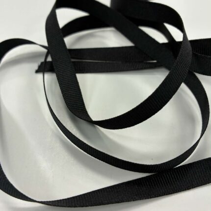 Grosgrain juostelė, 6 mm Juoda