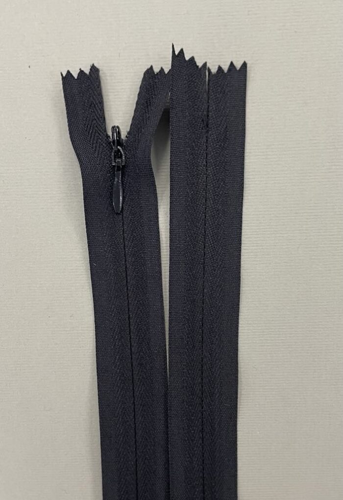 Paslėptas užtrauktukas "Juodas", 60 cm