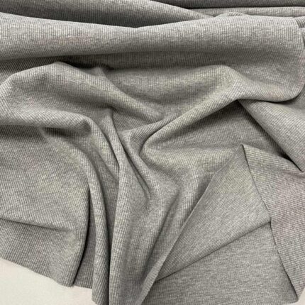 Plonesnis rib trikotažas Melange grey