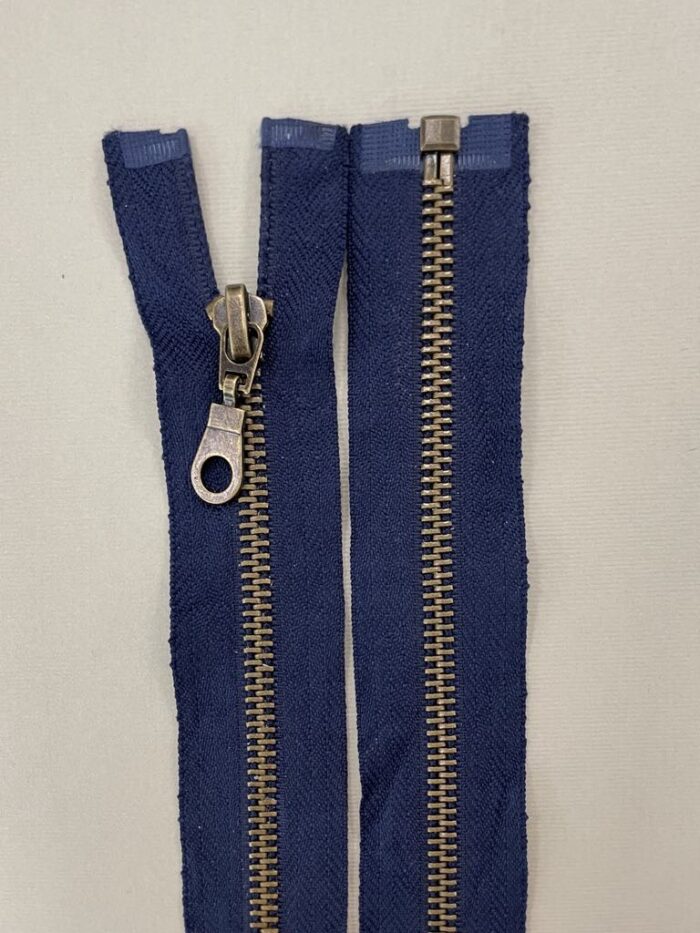 Metalinis išsegamas užtrauktukas "Tamsiai mėlynas", 65 cm