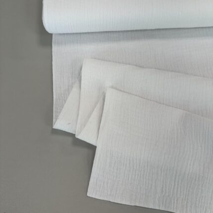 Medvilninis double gauze muslinas Baltas šaltas 00 — muslinas | Trys Pelėdos
