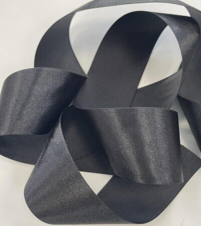 Atlasinė juostelė 50mm, juoda