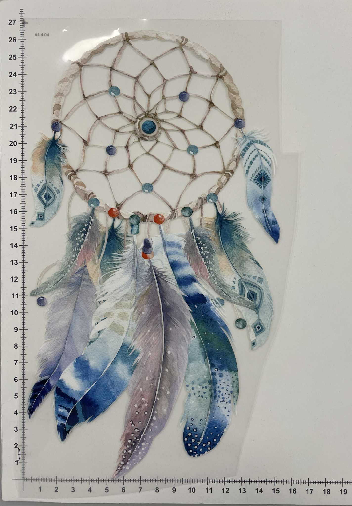 Termoaplikacija Žydra sapnų gaudyklė, didelė Termoaplikacija Žydra sapnų gaudyklė, didelė