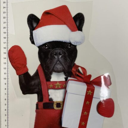 Termoaplikacija Kalėdinis Šuo su dovana