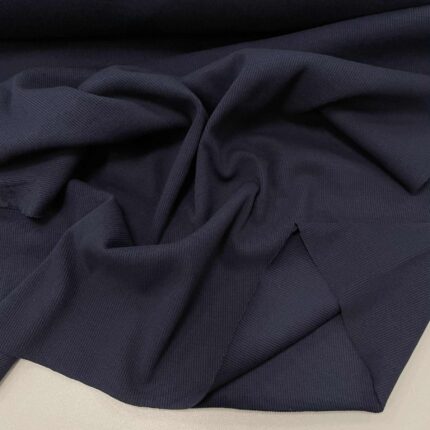 Plonesnis rib trikotažas Navy