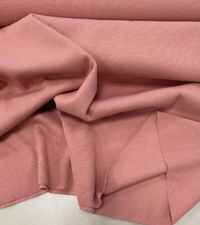 Plonesnis rib trikotažas Dusty rose