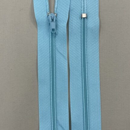 Spiralinis fiksuojamas užtrauktukas "Šviesiai mėlynas" 18 cm