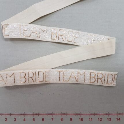 Elastinė kantavimo juostelė 16 mm, TEAM BRIDE — siuvimo juostelė | Trys Pelėdos