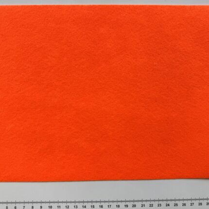 Dirbtinio veltinio (filco) lakštas, oranžinis — 1 mm | Trys Pelėdos