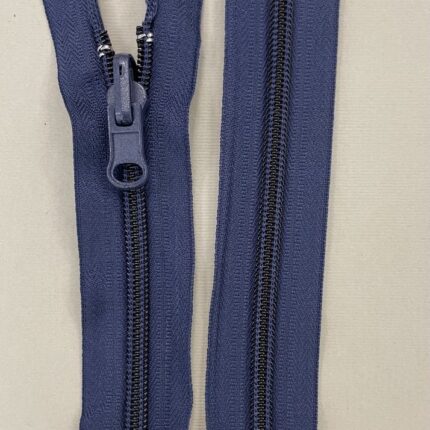 Spiralinis išverčiamas užtrauktukas "Tamsiai mėlynas", 80 cm