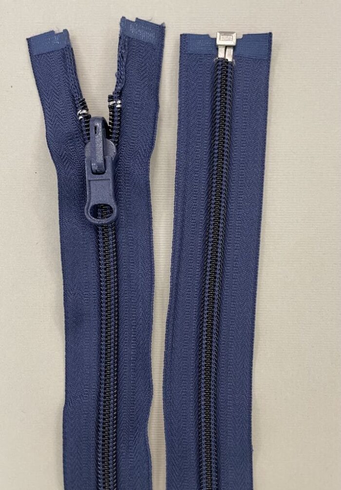 Spiralinis išverčiamas užtrauktukas "Tamsiai mėlynas", 80 cm