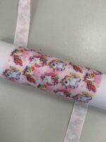 Grosgrain lente, 22 mm plata, Poniji ar varavīksnēm