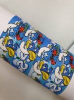 Grosgrain juostelė, 22 mm pločio, šviesiai mėlyni smurfai — siuvimo juostelė | Trys Pelėdos