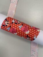 Grosgrain juostelė 25 mm, Raudona su taškiukais Minė — siuvimo juostelė | Trys Pelėdos