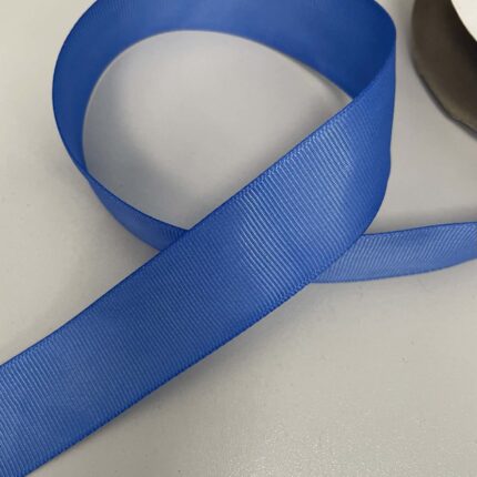 Grosgrain juostelė 25mm, mėlyna — siuvimo juostelė | Trys Pelėdos