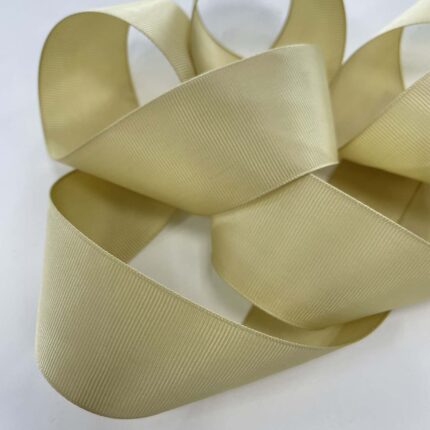Grosgrain juostelė 38 mm, auksinė — siuvimo juostelė | Trys Pelėdos