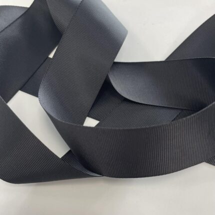 Grosgrain juostelė 38 mm, juoda — siuvimo juostelė | Trys Pelėdos