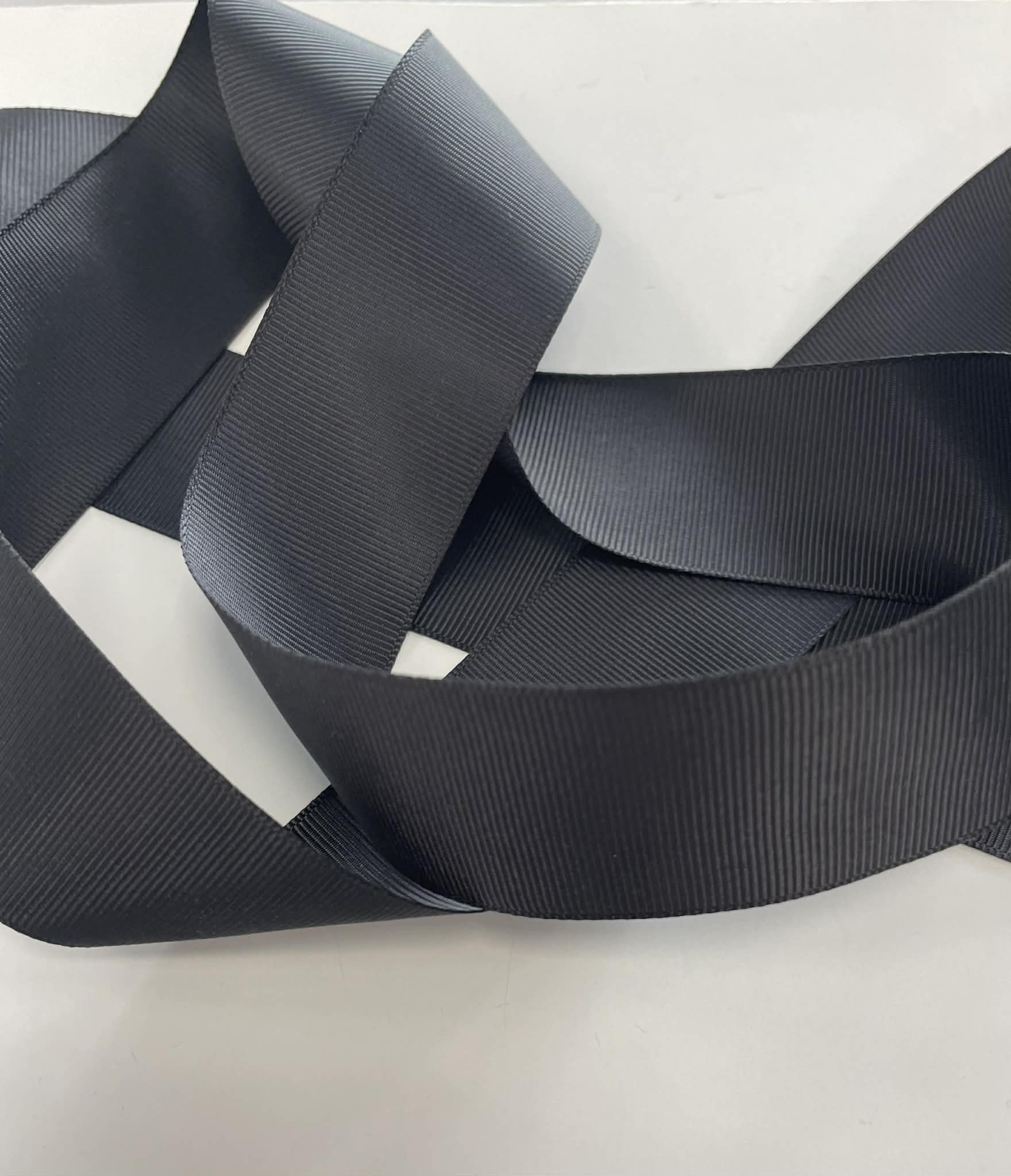 Grosgrain juostelė 38 mm, juoda — siuvimo juostelė | Trys Pelėdos
