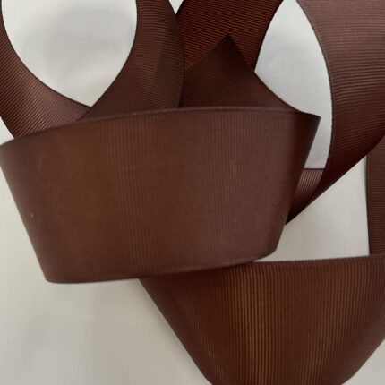 Grosgrain juostelė 38 mm, ruda — siuvimo juostelė | Trys Pelėdos
