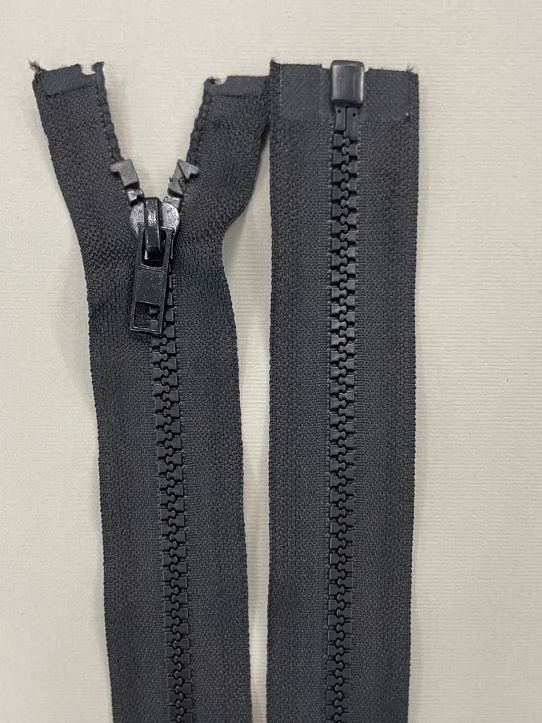 Išsegamas užtrauktukas "Juodas", 90 cm Išsegamas užtrauktukas "Juodas", 90 cm — siuvimo užtrauktukai | Trys Pelėdos
