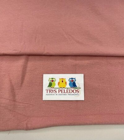 Pašiltintas, nestoras elastingas trikotažas Tamsi pelenų rožė