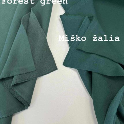 Pašiltintas, storas trikotažas Forest green (2 nuotr.) — trikotažas | Trys Pelėdos