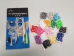 Rankinis presas plastikinėms spaudėms įspausti + 150 spaudžių
