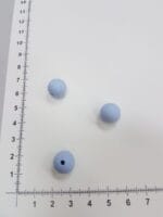 Silikoniniai karoliukai 12 mm, Šviesiai mėlyni — karoliukai | Trys Pelėdos