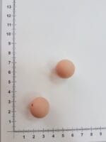 Silikoniniai karoliukai 19 mm, Švelnus persikas — karoliukai | Trys Pelėdos