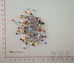 Priedai Siuvimui: Smeigtukai su spalvotom galvutėm 0,60 X 30mm