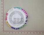 Smeigtukai: Smeigtukai su spalvotom galvutėm 0,60 X 34mm