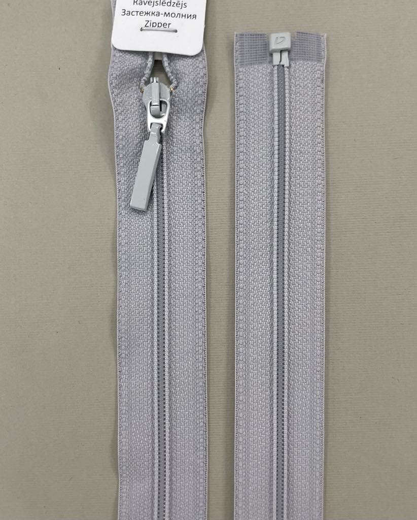 Spiralinis išsegamas užtrauktukas "Šviesiai pilkas", 65 cm Spiralinis išsegamas užtrauktukas "Šviesiai pilkas", 65 cm — siuvimo užtrauktukai | Trys Pelėdos