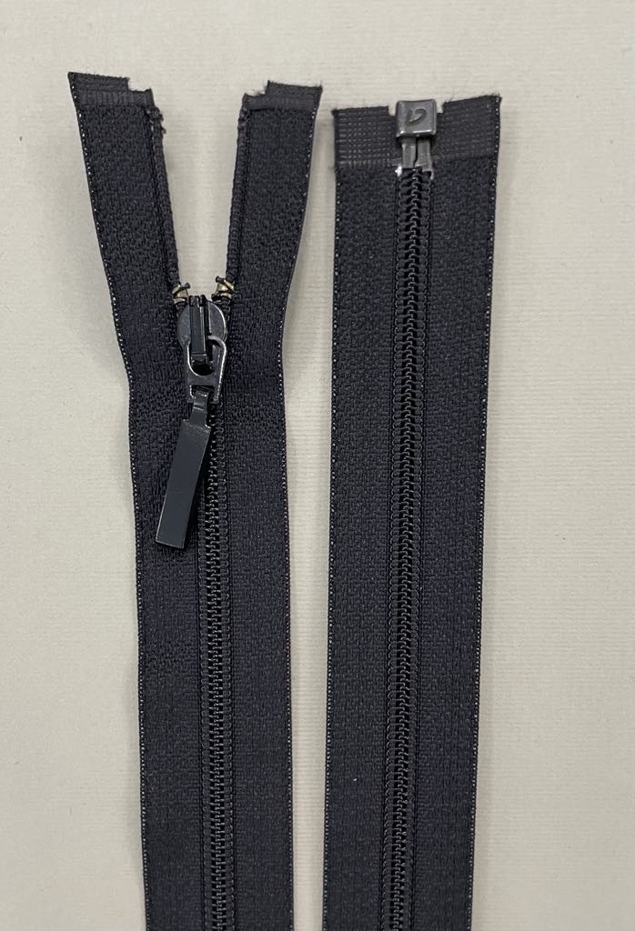 Spiralinis užtrauktukas "Juodas", 70 cm — siuvimo užtrauktukai | Trys Pelėdos