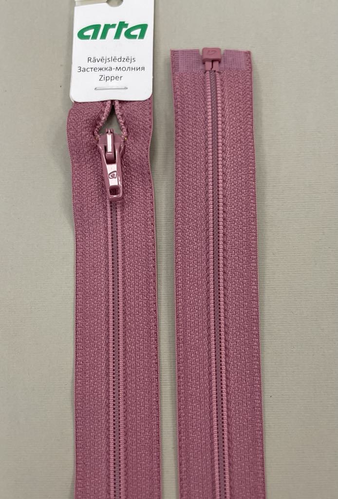 Spiralinis užtrauktukas "Pelenų rožė", 75 cm Spiralinis užtrauktukas "Pelenų rožė", 70 cm — siuvimo užtrauktukai | Trys Pelėdos