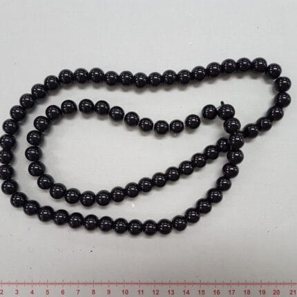 Stikliniai perlai, 10 mm, juodi — Stikliniai perlai 10 mm | Trys Pelėdos