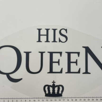 Termoaplikacija His QueeN , didelė — siuvimo aplikacijos | Trys Pelėdos