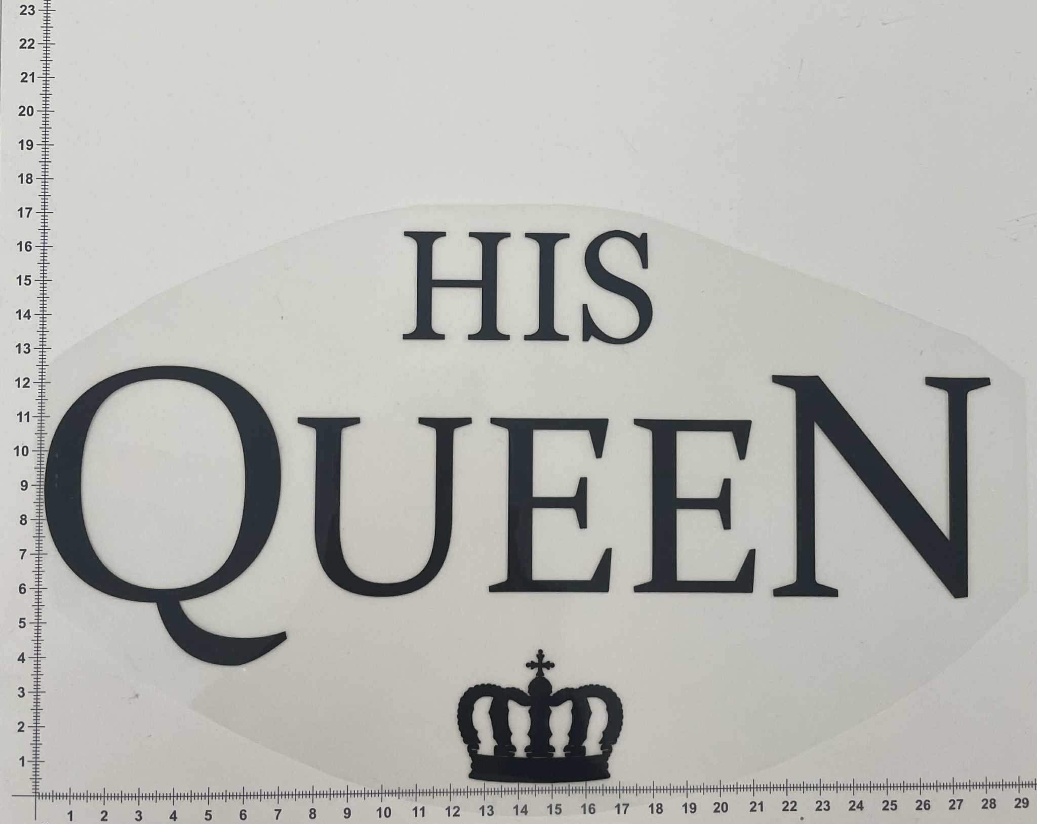 Termoaplikacija His QueeN , didelė Termoaplikacija His QueeN , didelė — siuvimo aplikacijos | Trys Pelėdos