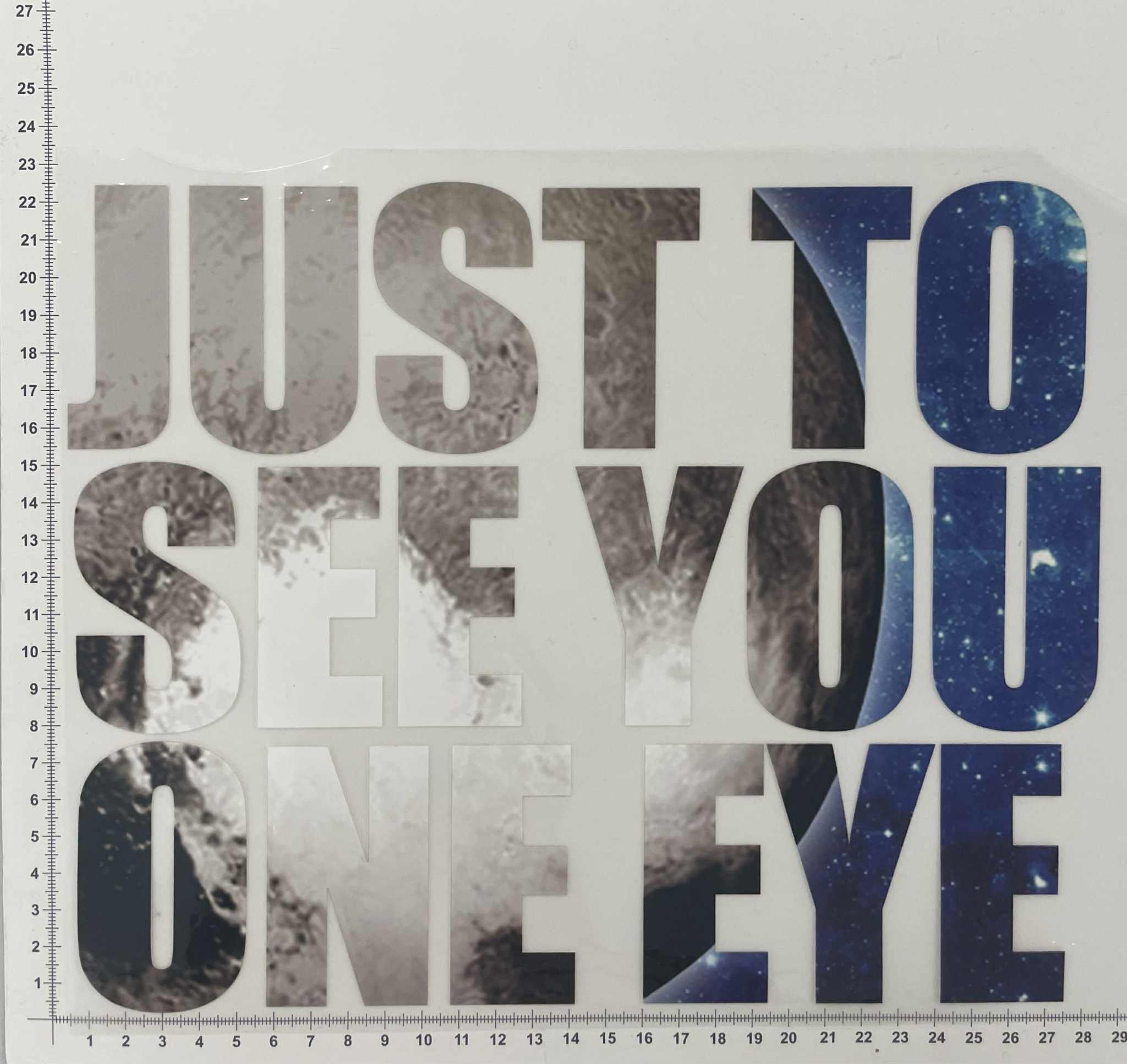 Termoaplikacija Just to see you one eye — siuvimo aplikacijos | Trys Pelėdos