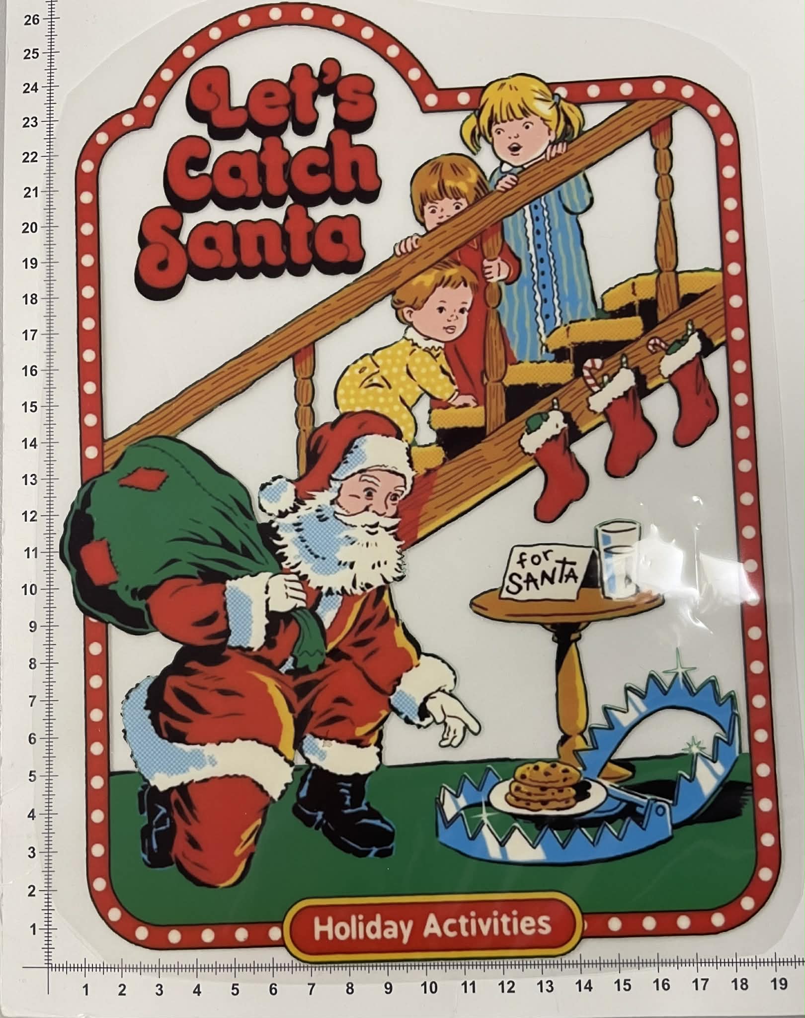Termoaplikacija Lets Catch Santa Termoaplikacija Lets Catch Santa, didelė — siuvimo aplikacijos | Trys Pelėdos